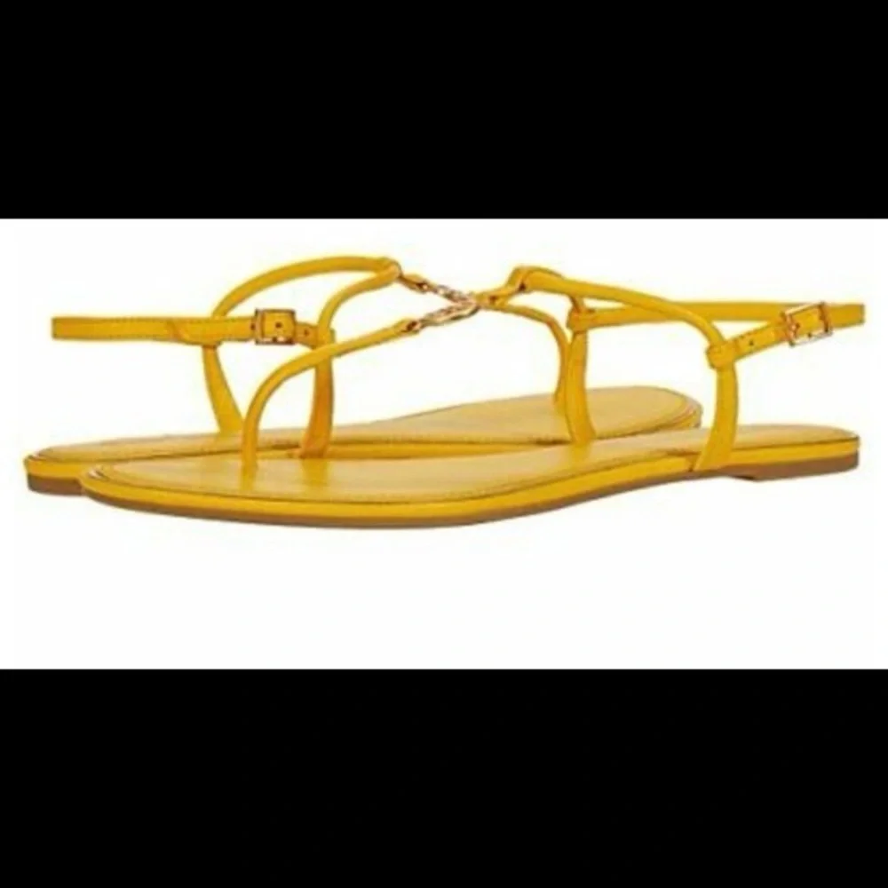 ❤️❤️ Tory Burch Yellow Marion Leather Sandals❤️❤️